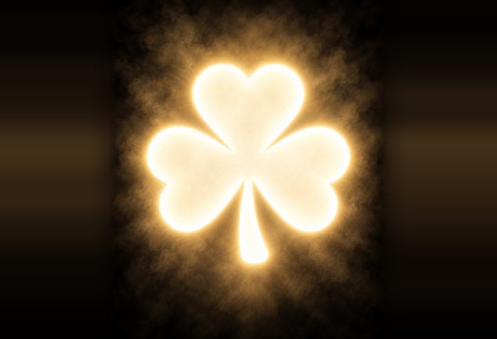 Original Glowing Shamrock of Light symbolic artwork